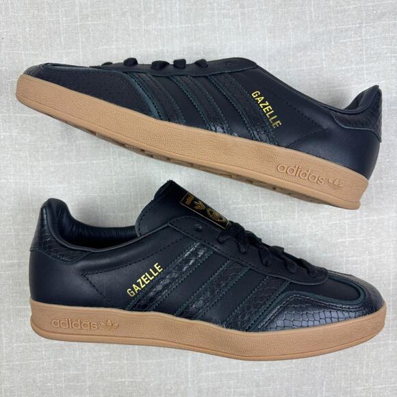 🐍 Adidas Gazelle Indoor “Core Black Snakeskin” 8W - Picture 2 of 6